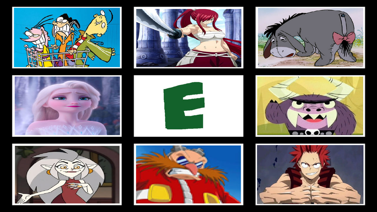 Favorite Letter E Characters by RebeloftheDawn95 on DeviantArt