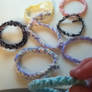 My finger-crochet bracelets!