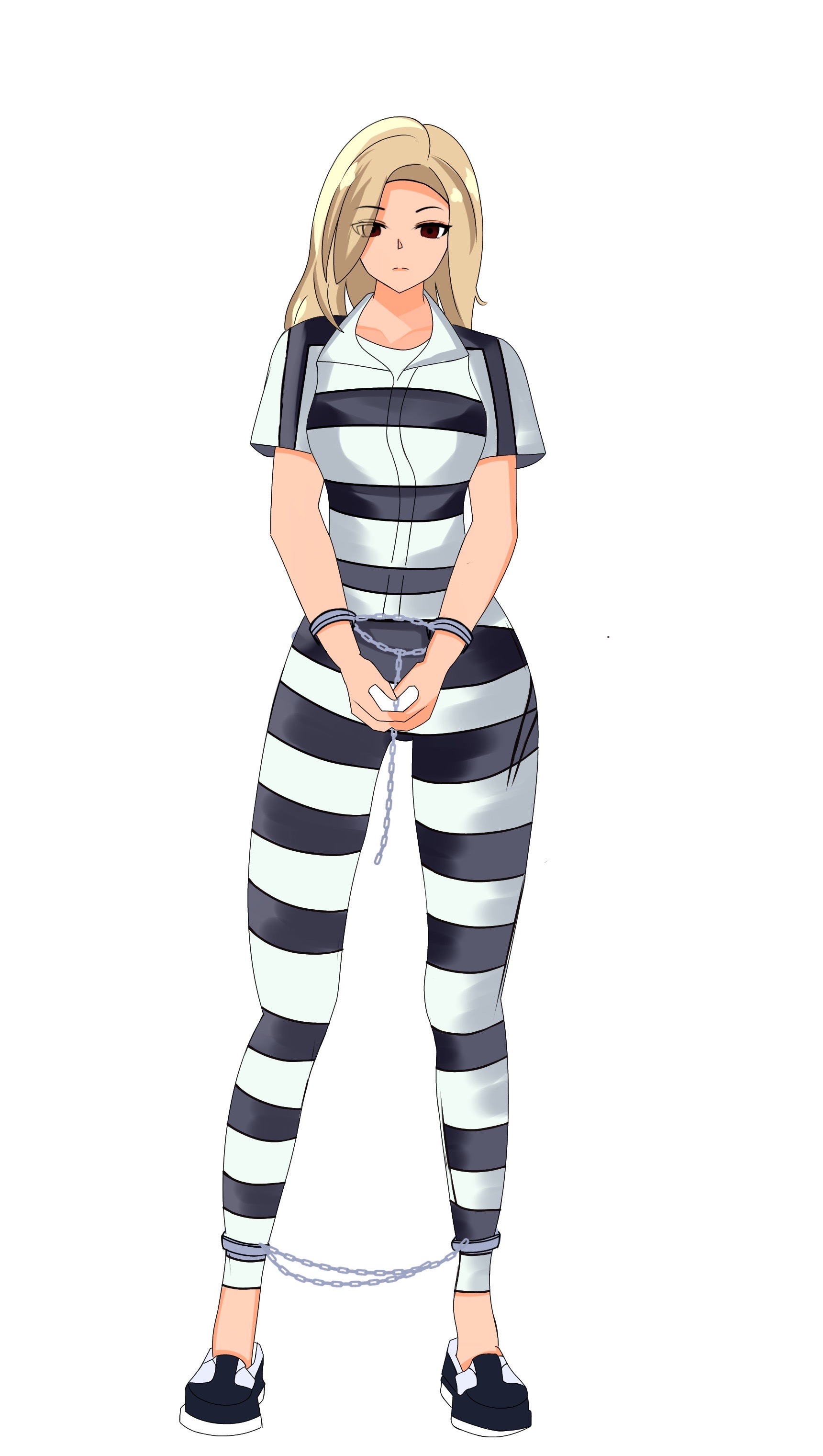 Allison in Prison Jumpsuit (BW stripes) by Dsco42 on DeviantArt