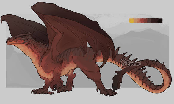 Commission: Lava Dragon Design