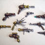 Retro Wood Ray Guns Miniatures