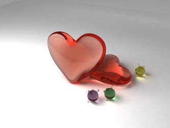 Glass Heart, many color