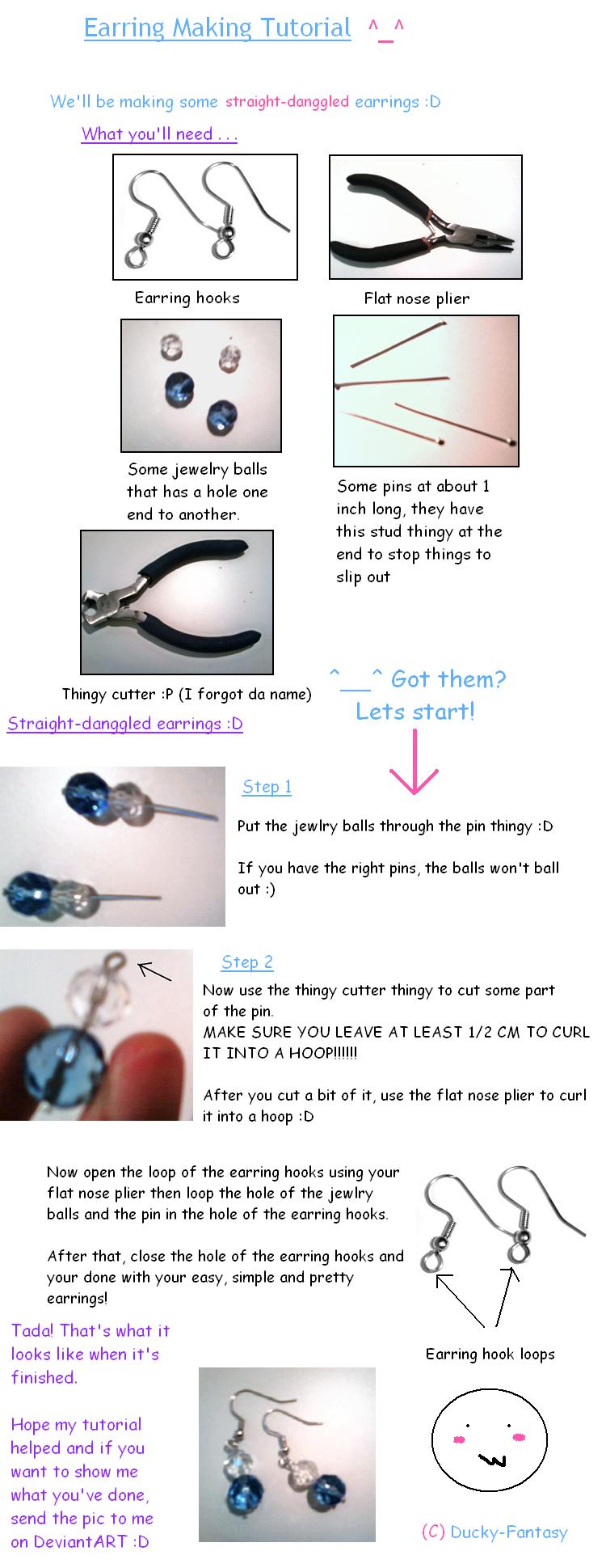 Earring making tutorial