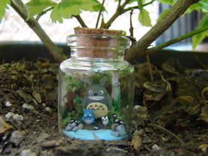 Totoro Bottle Art