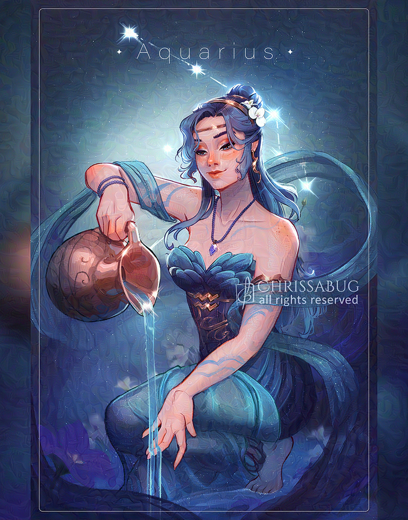Zodiac Aquarius By ChrissaBug On DeviantArt Zodiac aquarius by chrissabug on deviantart
