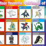 Favorite Pokemon of Each Type (all regions)