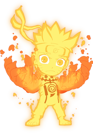 Naruto Nine-Tails Chakra Mode (Chibi)