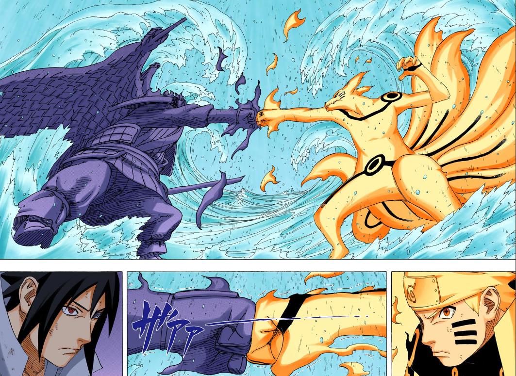 Naruto Vs Sasuke (Manga) Colored Version #2