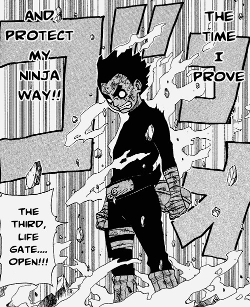 Rock Lee Eight Gates (Naruto Manga)