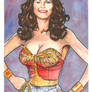 Lynda Carter Wonder Woman Charity Watercolor...