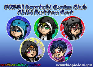Free! Chibi Button Set