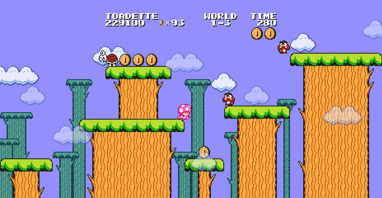 Smb1 Rope Bridge SMB1R - 1-3, but in the SMB2 artstyle by Peypah on DeviantArt