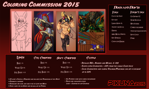Coloring Commission Price 2015