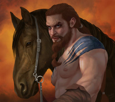 Drogo and his stallion by ynorka