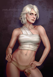 Ciri with the rose tattoo