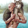 Solas with a wolf