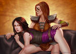 Aela the Huntress x Serana by ynorka