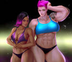 Sombra + Zarya (Overwatch) by ynorka