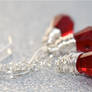 Red Crystal Teardrop Set