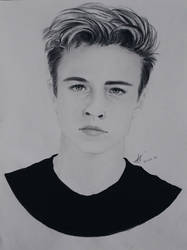 Lucky Blue Smith, A4, pencils