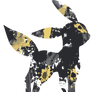 Umbreon Paint Splatter Graphics