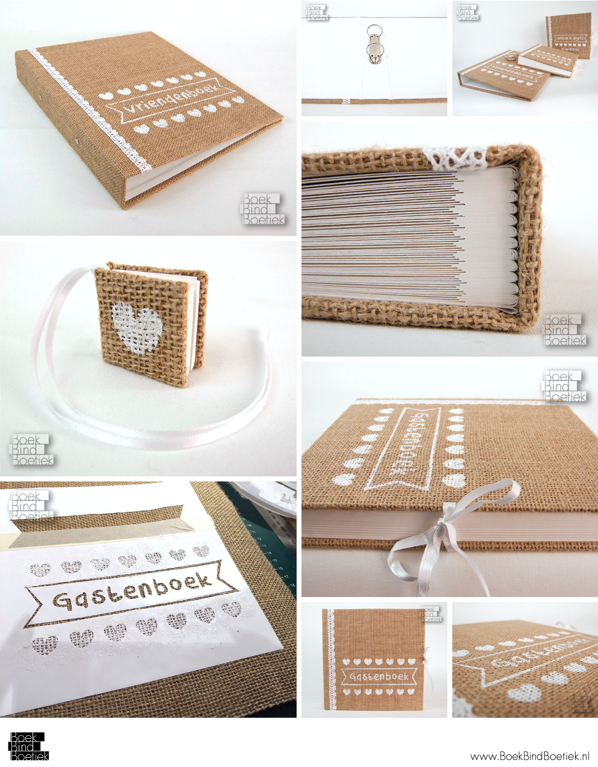 Burlap Wedding Books