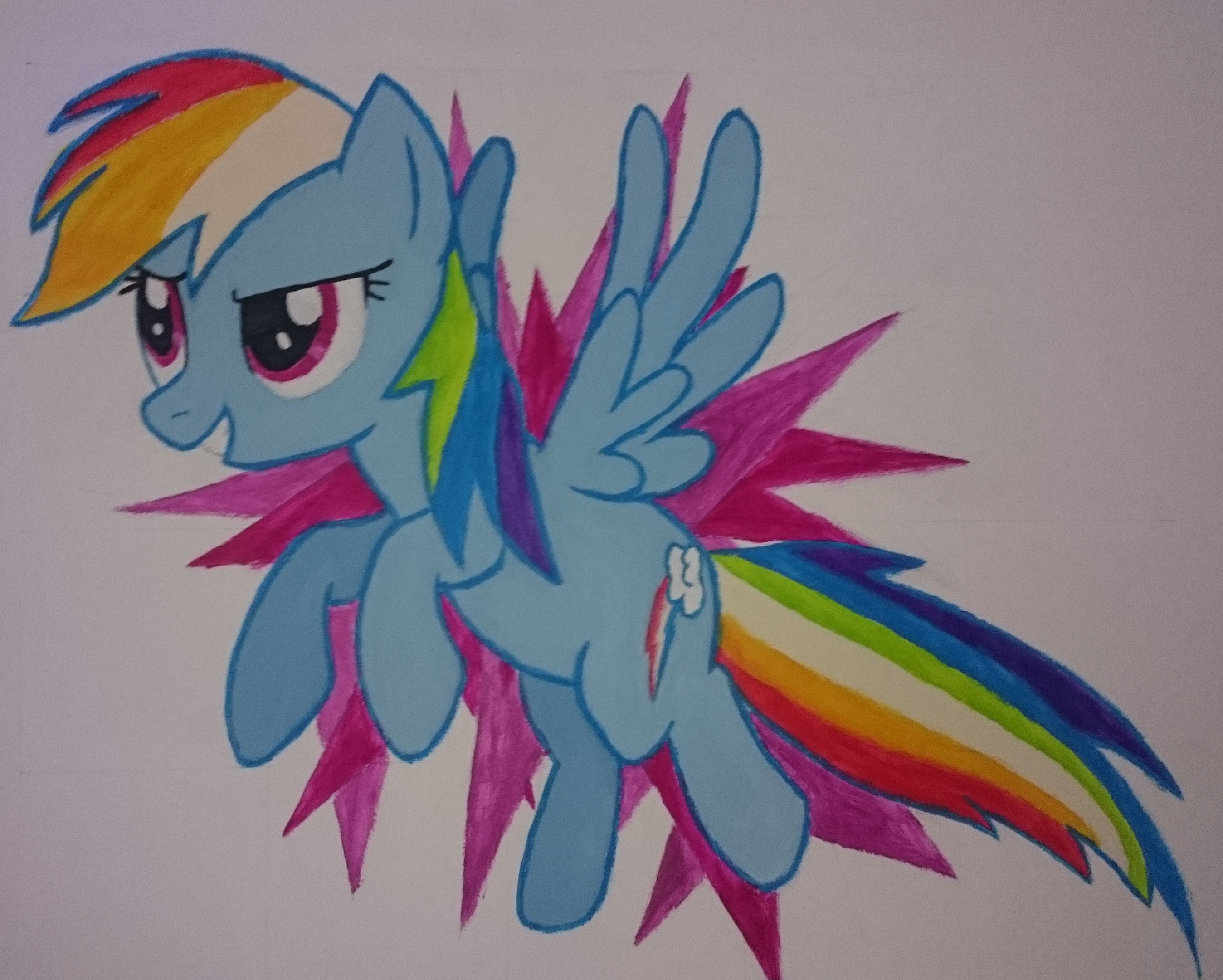 Rainbow Dash on wall