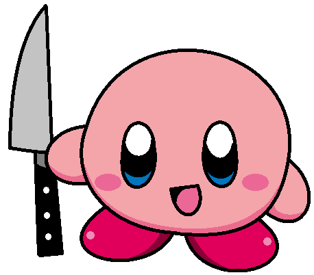 Kirby with a Knife by MissCupid9 on DeviantArt