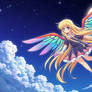 Angelic gal in the clouds!