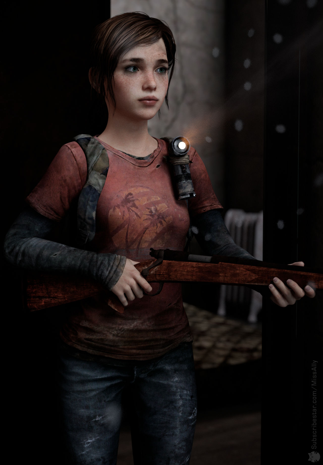The Last Of Us- Ellie with rifle by Zaza-Boom on DeviantArt