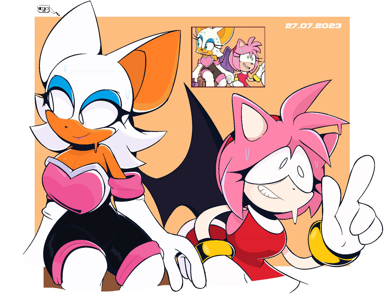 Amy R Urge Amy and Rouge (Note: This is not my art) by MemeemMasterrrrr on DeviantArt