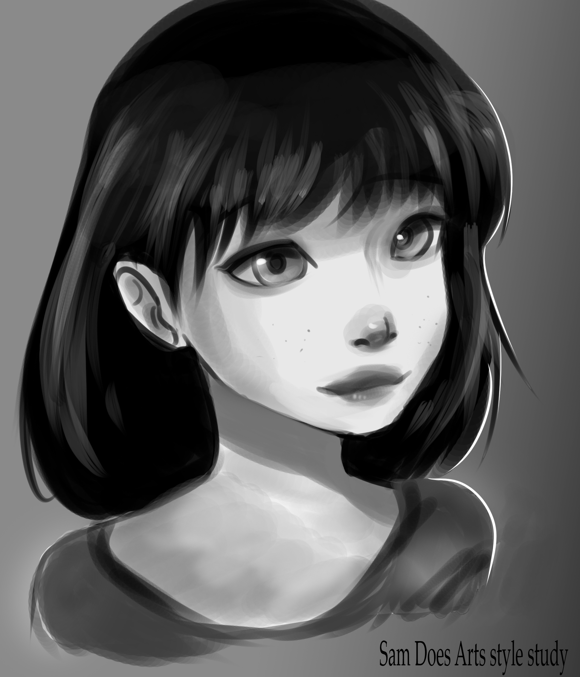 Sam Does Arts art style study by PerfectChaoX on DeviantArt