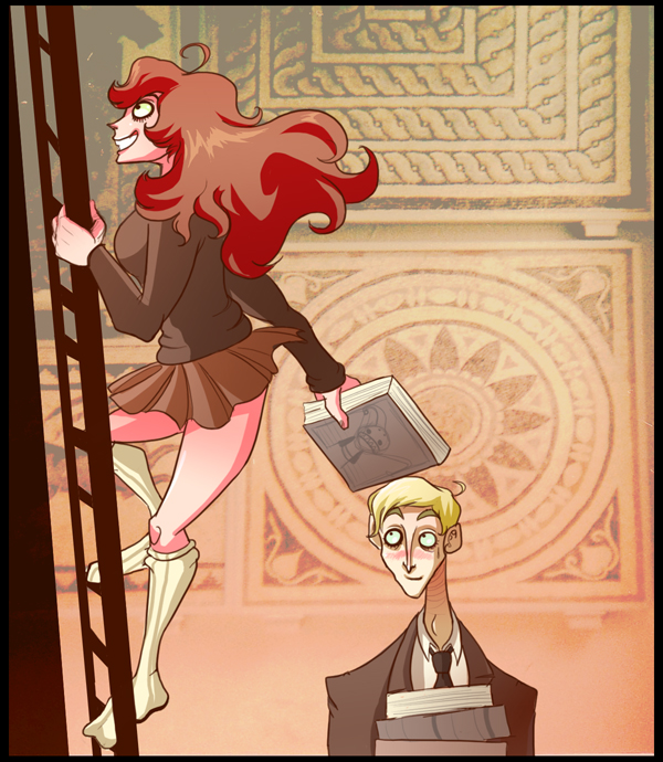 Scorpius+Rose's Library Visit