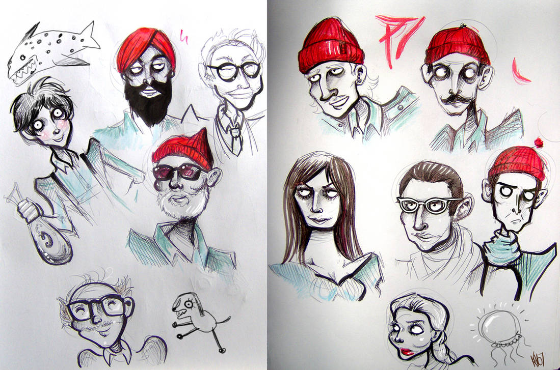 sketchbook life aquatic cast by buuya
