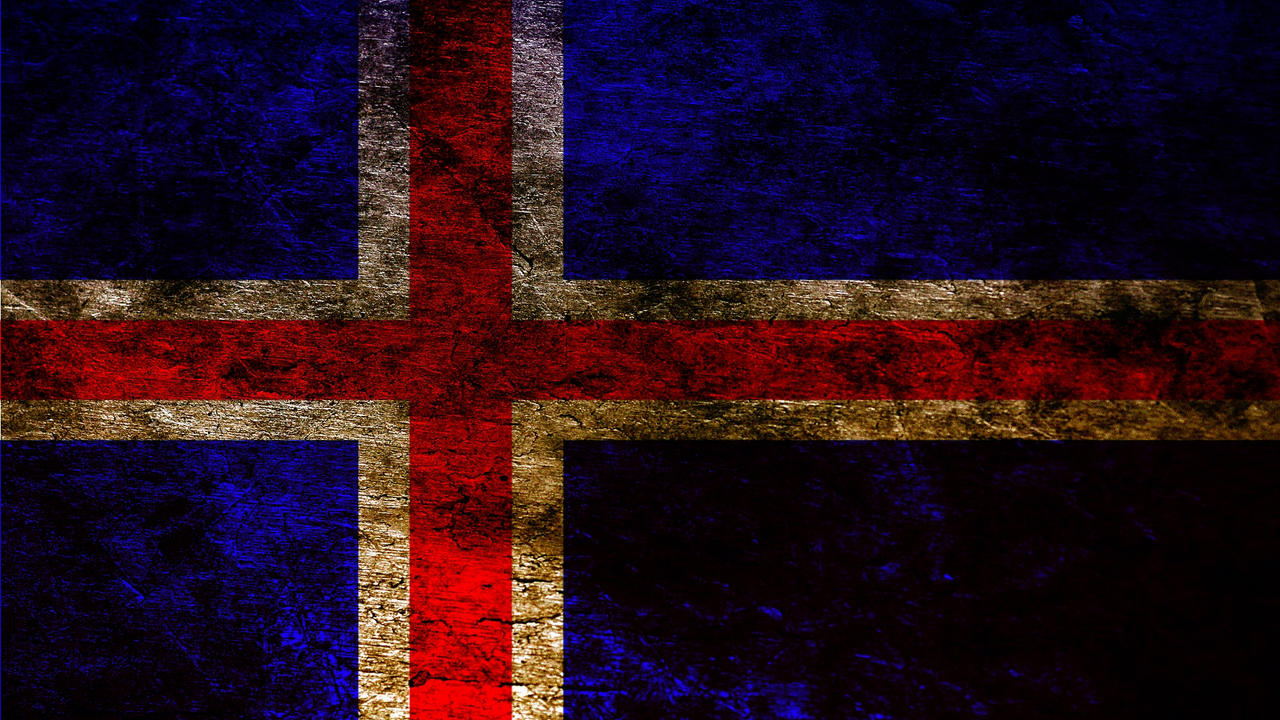 Grunge Iceland Flag