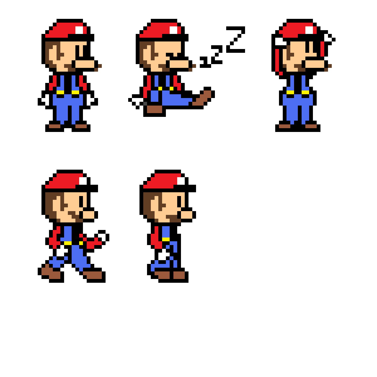 Mario Sign Sprite Mario Sprite Sheet 1 by WaddleD00 on DeviantArt
