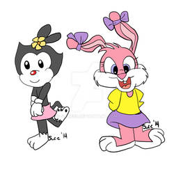 Art trade -Dot and Babs Bunny- by suzie55