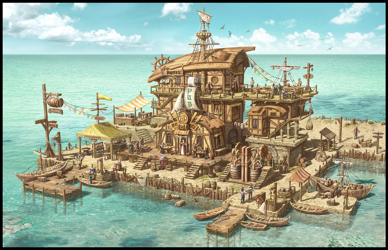 Medieval Pub Inn at the portgamepub by cookie017 on DeviantArt
