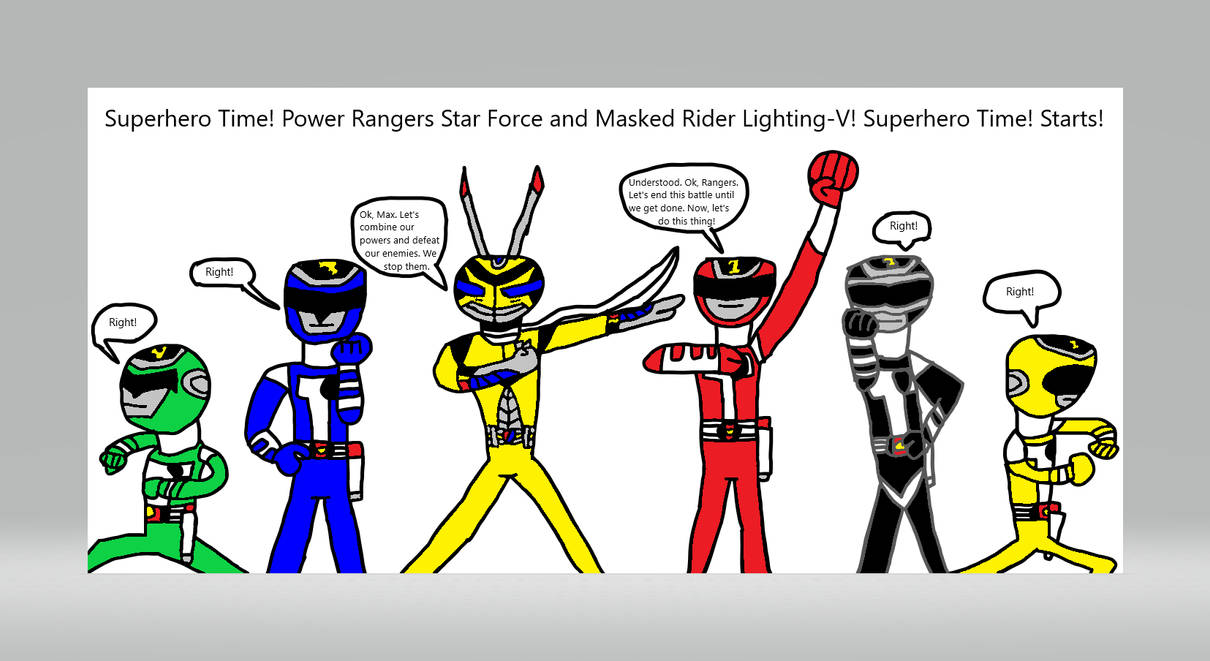 Power Rangers Star Force X Masked Rider Lighting-V by Johanreyes on ...