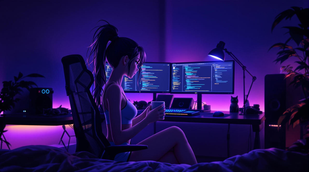 Javascript Girl chill girl coding by JazJacy on DeviantArt