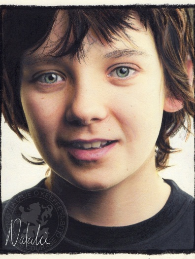 Asa  Butterfield - Oil Pastels