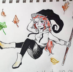 Day 1 Inktober: Seasonal Witch