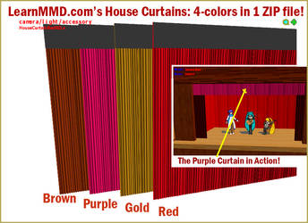 House Curtain Accessories for the LearnMMD Stage