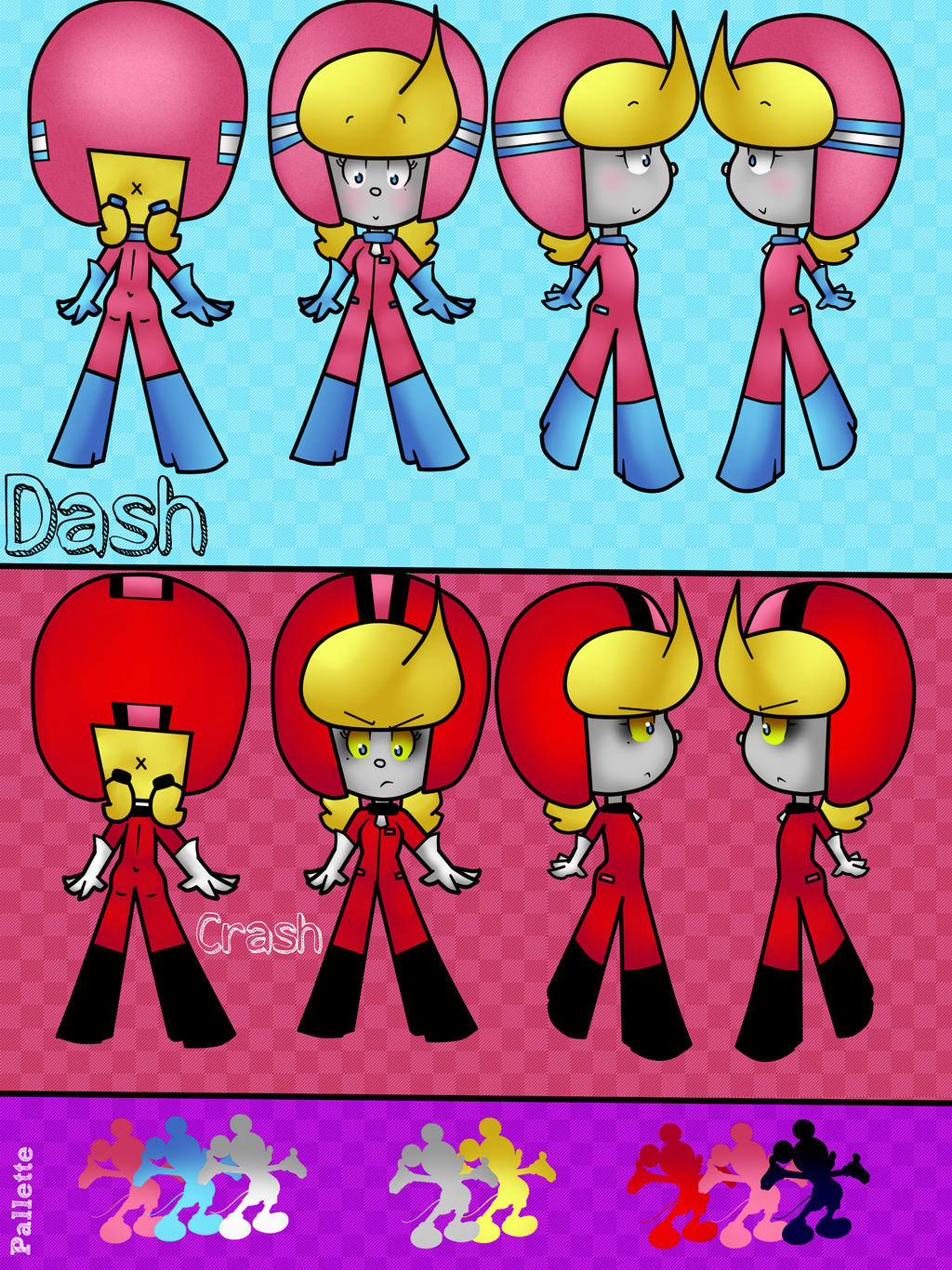 Dash and Crash (Character Reference) by Pineappa on DeviantArt