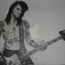 Ashley Purdy Black veil Brides black and white