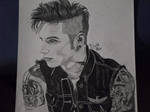 Andy Biersack black and white by xxdaswarwohlnix