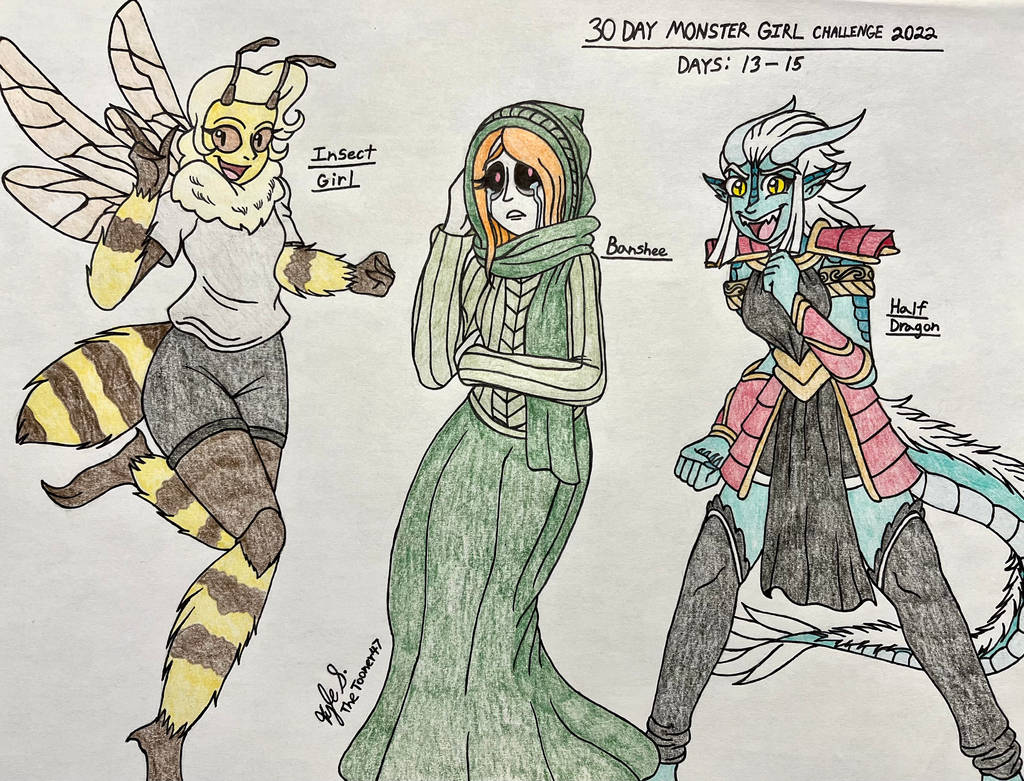 Monster Girl Challenge 2022 #13-15 by TheTooner47 on DeviantArt