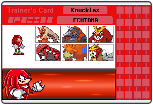 Knuckles Trainer Card