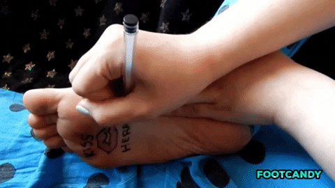 Writing on my Soles GIF