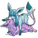 Glaceon and Espeon Commission